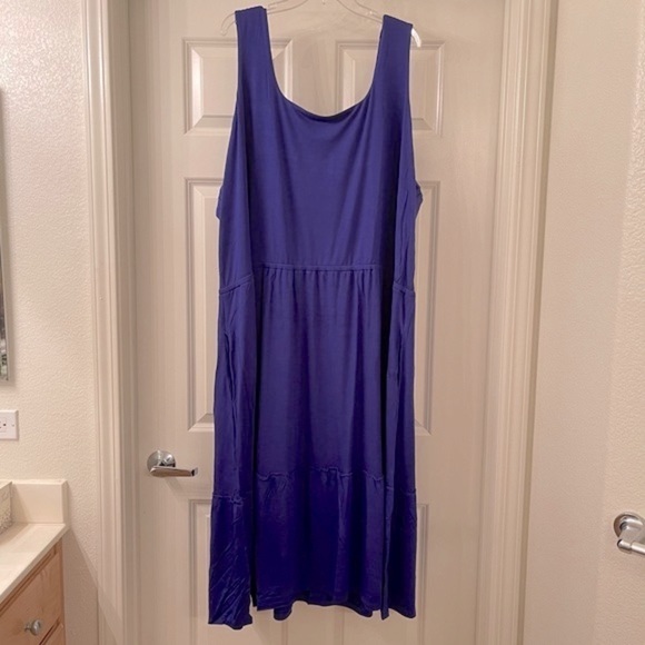 J Jason Wu Royal Blue Shirred Midi Maxi Dress (Z04.8) - Picture 2 of 5